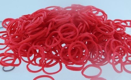 600 ELASTIEKJES RAINBOW / LOOM BANDS (rood)