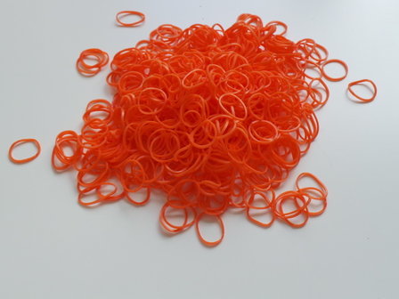 600 ELASTIEKJES RAINBOW / LOOM BANDS (oranje)