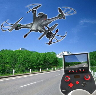 Lian Sheng LS - 128 Sky Hunter FPV RC Quadcopter met HD-Camera RTF real-time transmissie Headless modus 2.4GHz 6 as Gyro