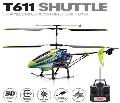 T11 Shuttle 3CH RC Helicopter met Gyro