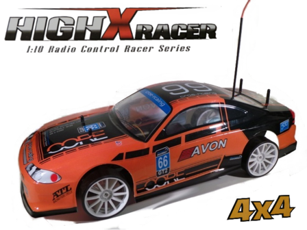 Rc Drift auto 1:10 HighXRacer 4X4 Kleur oranje