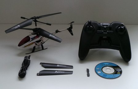 Rc helicopter met Led tekst op rotorblad je eigen tekst