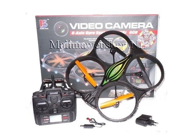 6-Axis 3D aircraft 125-V Quadcopter 2,4 Ghz met HD Camera 