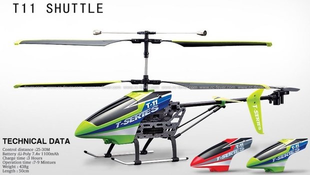 T11 Shuttle 3CH RC Helicopter met Gyro