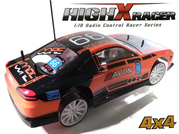 Rc Drift auto 1:10 HighXRacer 4X4 Kleur oranje