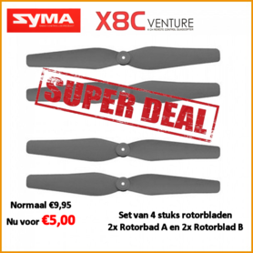 Syma X8C-05 Blades Zwart / Rotorbladen Syma X8C-05 Blades Zwart / Rotorbladen