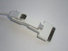 3 in 1 Micro Mini USB 2.0 Data kabel voor iPhone 4s 4 G 3 G iPad 2/3