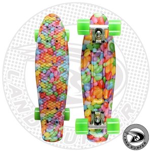 Land Surfer fish skateboard "candy" met groene wielen