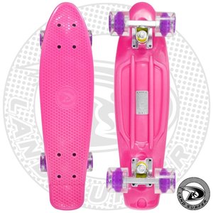 Land Surfer fish skateboard roze met transparant paarse wielen