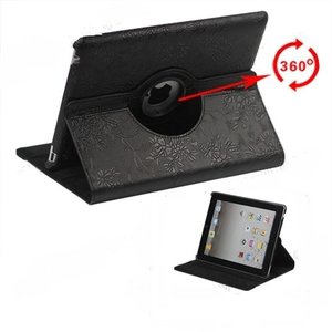Rotary Leren Tas voor iPad 2, iPad 3- zwart