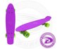 Land Surfer fish skateboard paars met groene wielen