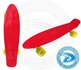 Land Surfer fish skateboard rood met gele wielen