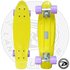Land Surfer fish skateboard geel met pastel paarse wielen